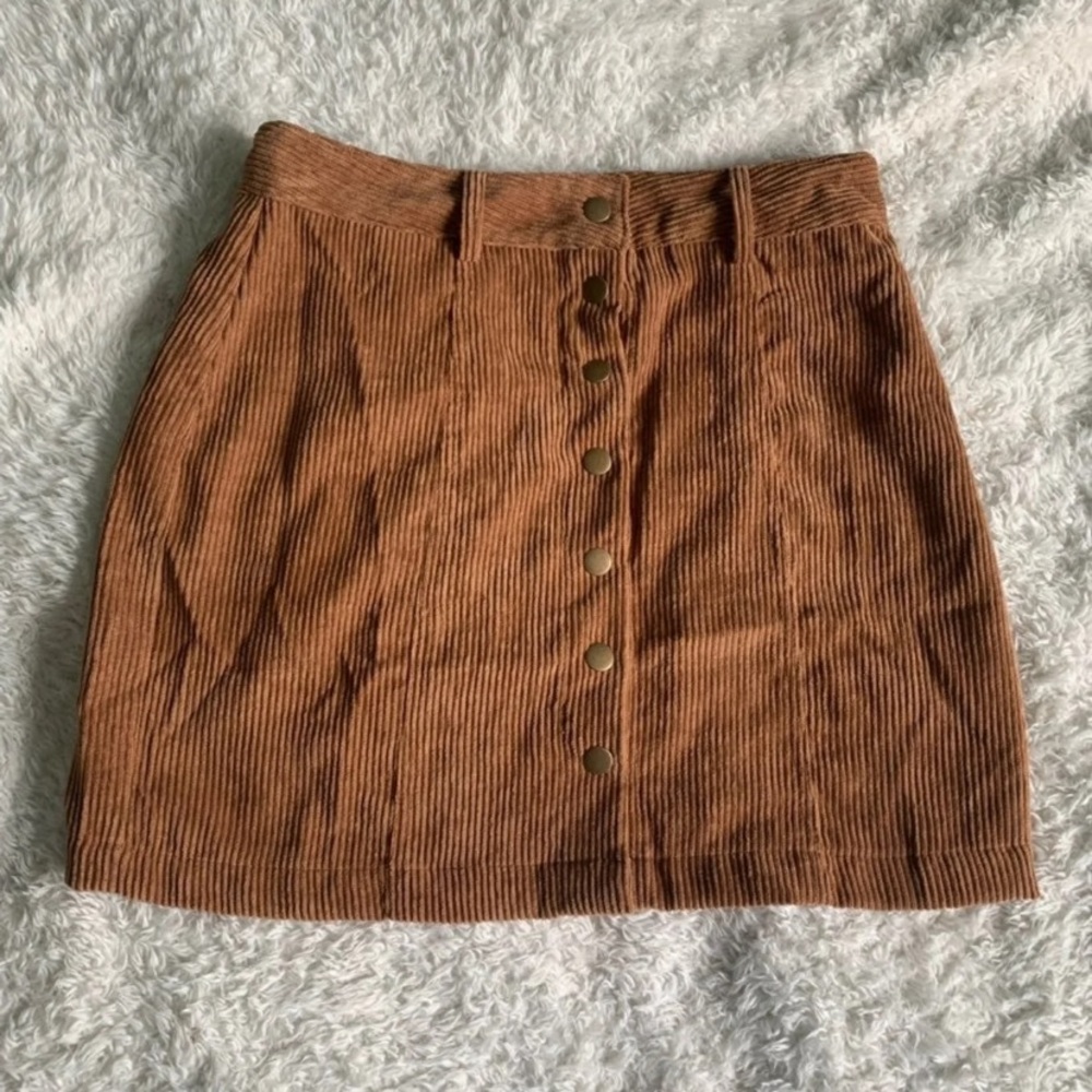 Brown Button Up Skirt